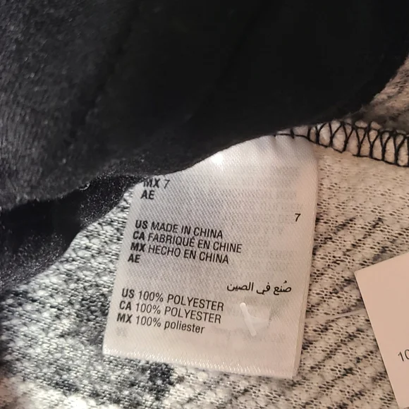 Epic Threads Black and White Checkered Fleece Pullover NWT Size 7 Warm Cozy - Picture 5 of 11